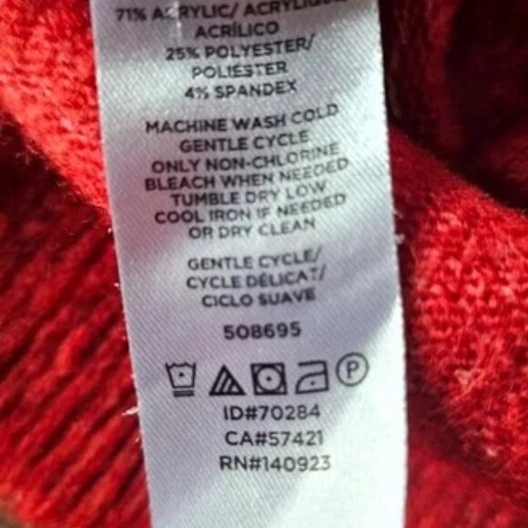 Ann Taylor LOFT Outlet Bright Colorful Burnt Orange Sweater XL - Picture 6 of 6